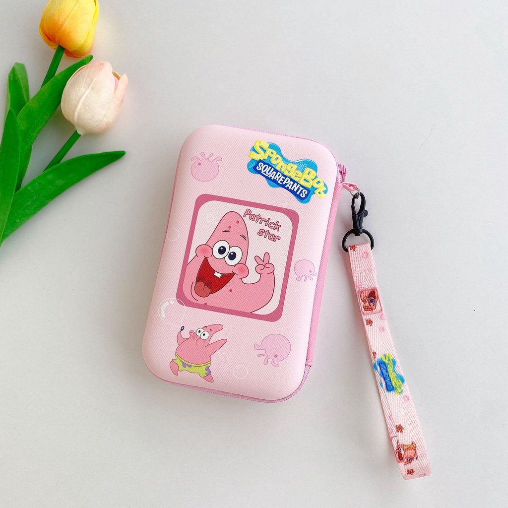 Pouch Bag Dompet Koin Uang Charger Kabel Headset Kartu Kunci Makeup Make up Kosmetik Coin Purse Tas Travel Organizer Portable Multifungsi Serbaguna Waterproof Lucu Gambar Karakter Kartun Cartoon Lotso Snoopy Hello Kitty Mickey Maruko Melody Unicorn Pooh