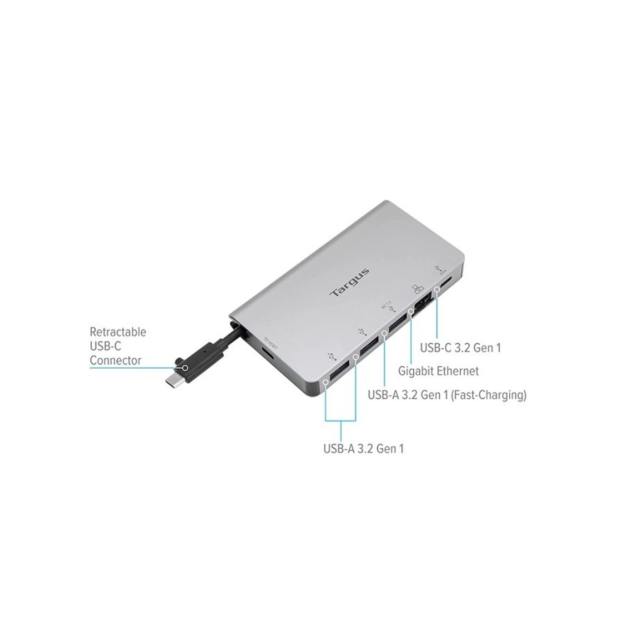 Multi Port USB Hub Targus ACA951 USB-C to 3xUSB-A 1xUSB-C PD 100W RJ45