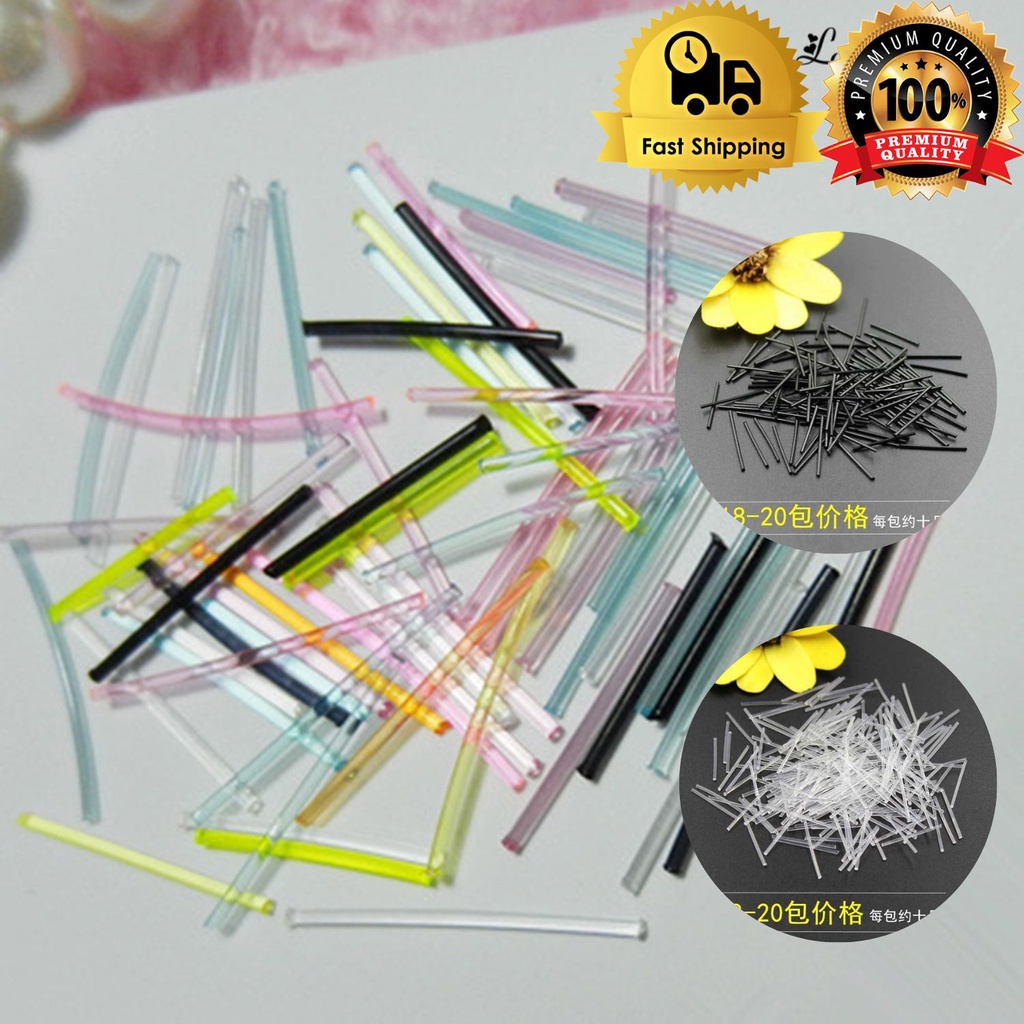 Anting Stik Pengganti Tindik Tusuk Bening Plastik Akrilik Polos A88