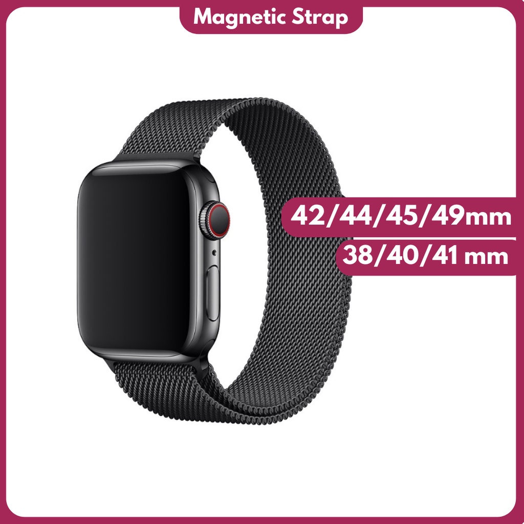 Milanese Magent Loop Strap for iwatch series ultra 8 7 6 5 4 3 2 1/S20/DT No 1/YS8 Ultra/HW/IWO