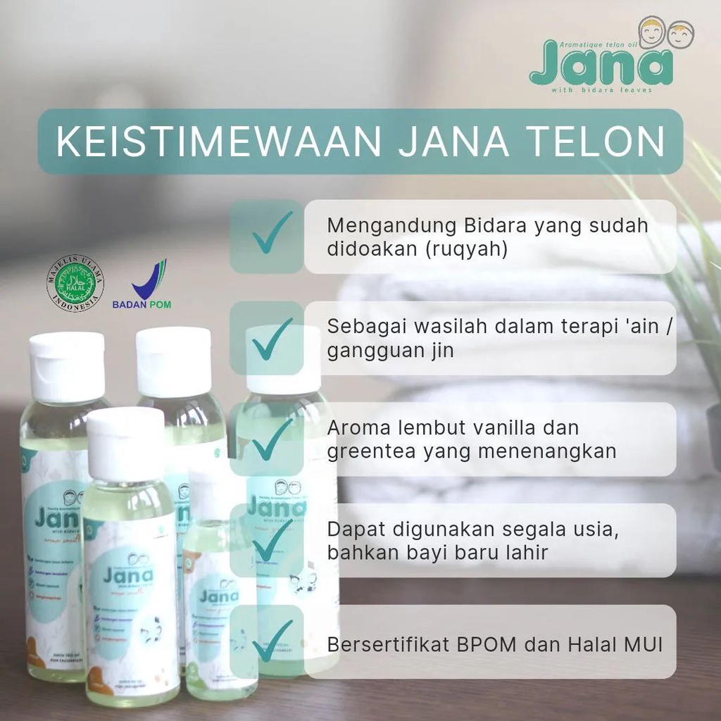 (FREE GIFT) Jana Telon Oil Minyak Telon Bayi &amp; Dewasa Minyak Bidara Ruqyah - 30 ml