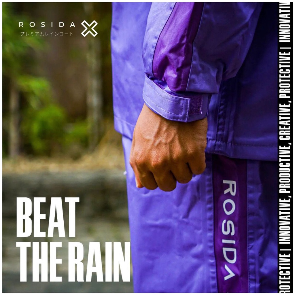 Jas hujan Rosida Setelan Dewasa Serian R882 X Bahan Parasut Nylon