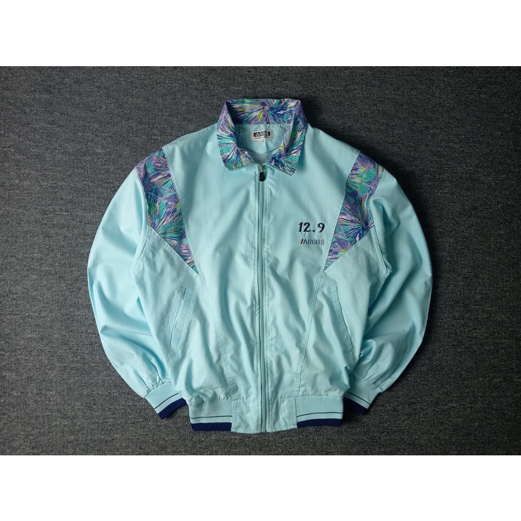 Jaket Vintage / Jaket Colorblock Bekas / Jaket Oversize Bahan Katun / Jaket Parasut Pria / Jaket Pri