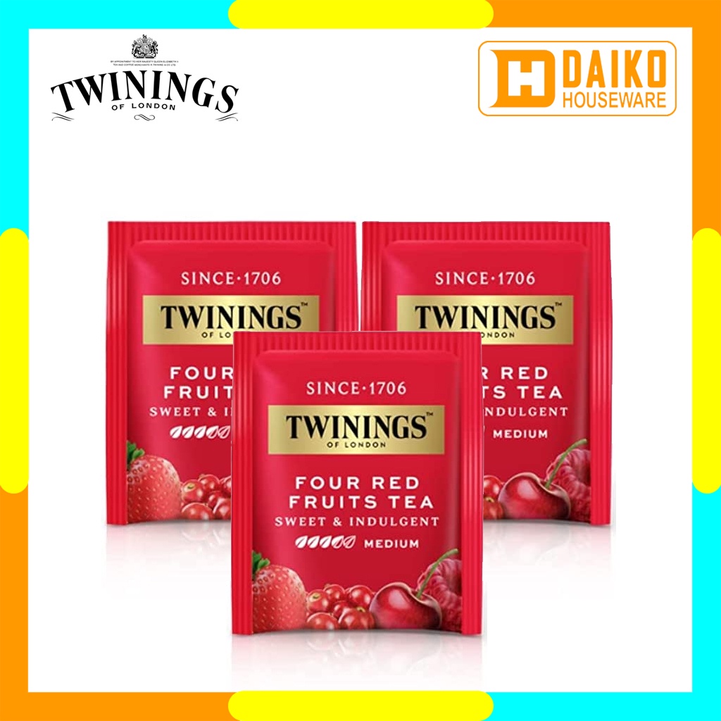 Teh Hitam Celup Twinings Four Red Fruits 25 x 2gr Tea Bags Flavoured Tea Teh Hitam Kantong Rasa Buah