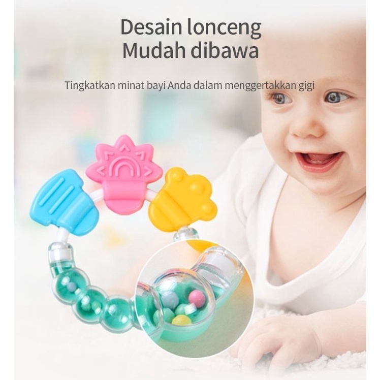 MH - TEETHER RAFFLE - MAINAN GIGITAN GELANG BAYI - TEETHER GENGGAM
