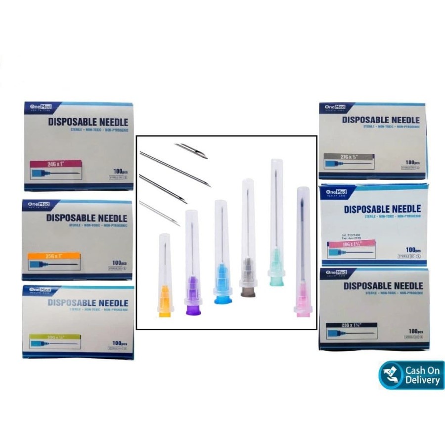 Needle Onemed 18 23 24 25 26 27 30 G 100pcs Disposable Needle Jarum
