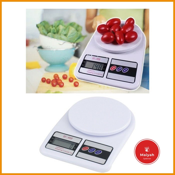 Timbangan digital gram Kitchen scale Timbangan kue buah SF-400 10KG kopi masak dapur tibangan g Prem