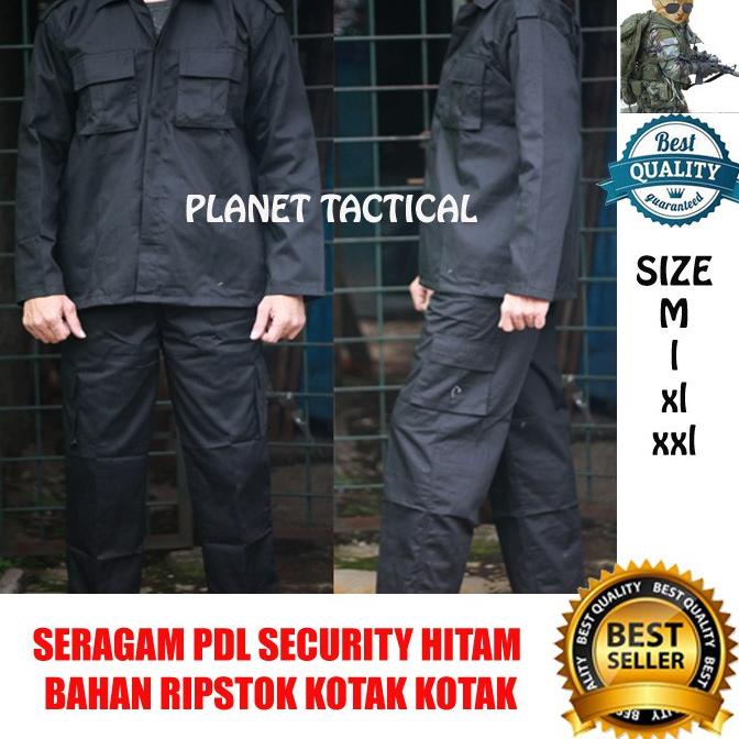 ㊔ SERAGAM PDL SECURITY HITAM SERAGAM BRIMOB BAJU SATPAM BAHAN RIPSTOK GROSIR TREND 29A