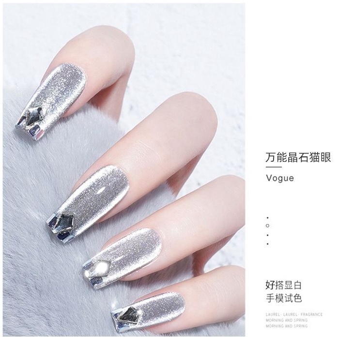 CHARZIEG  Kutek Kuku Cat Eye Universal Gel Polish 15ml Tahan Lama KU007