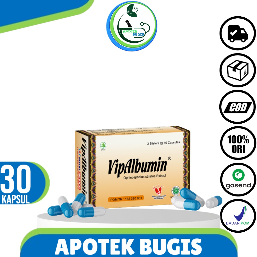 VipAlbumin / VIP ALBUMIN ISI 30 Kapsul @ 500 Mg