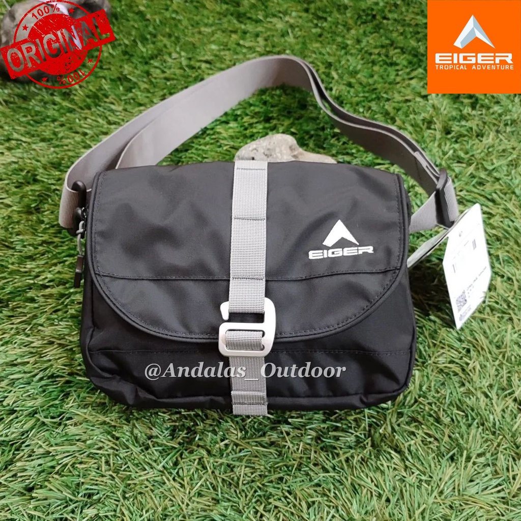 EIGER001 TAS SELEMPANG HZL COMP DESCENT, BLACK 2705 | TAS PRIA WANITA
