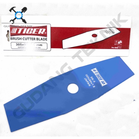 Mata Pisau Potong Rumput Hitam Biru 305x1,6x90mm QUM-221 TIGER / Brush Cutter Blade Pisau Mesin Potong Rumput Hitam Biru TIGER