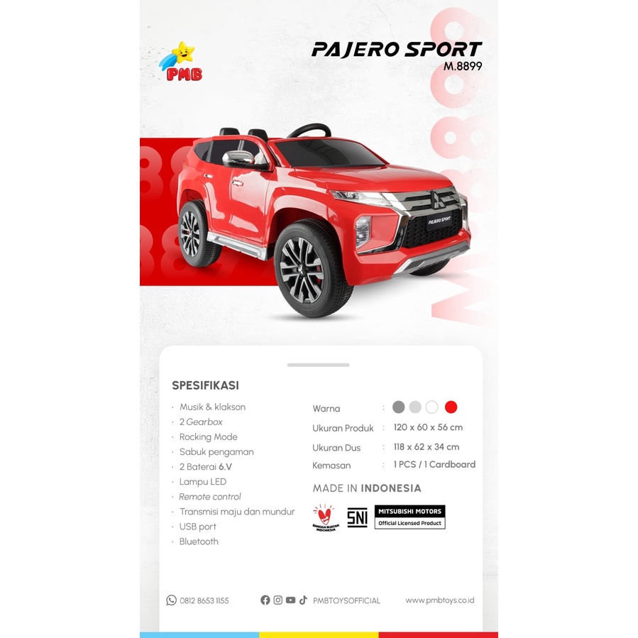 MOBILAN AKI ANAK MITSUBISHI PAJERO SPORT PMB M8899