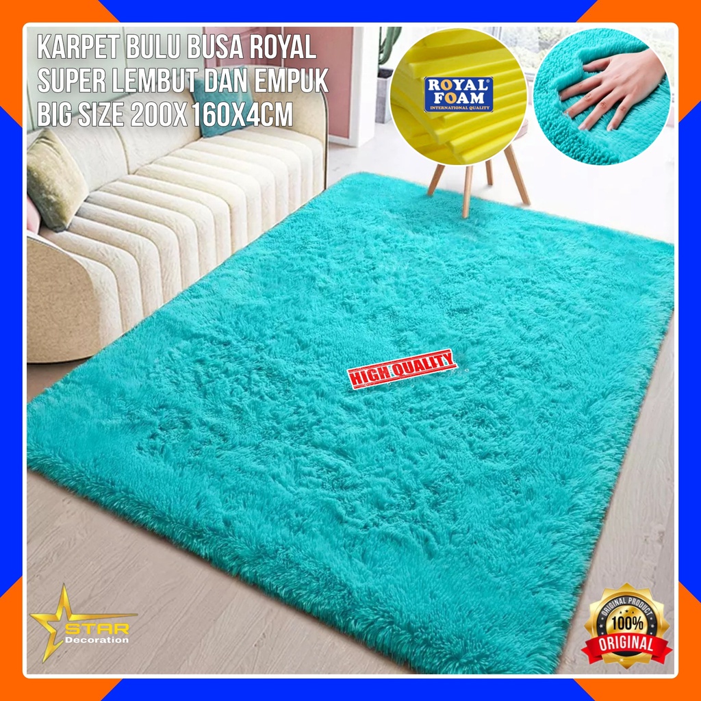 Karpet bulu rasfur ukuran besar uk 200x160x4cm