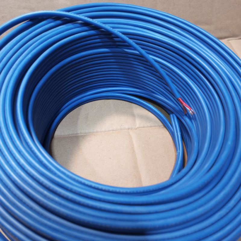 Kitani Kabel RCA 2 way biru permeter