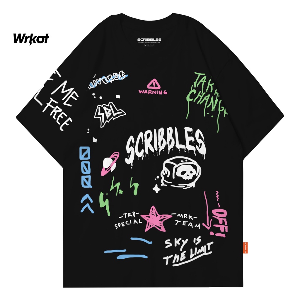 Workout Stretwear x Scribbles Kaos Oversize Original Workout Basic Universe