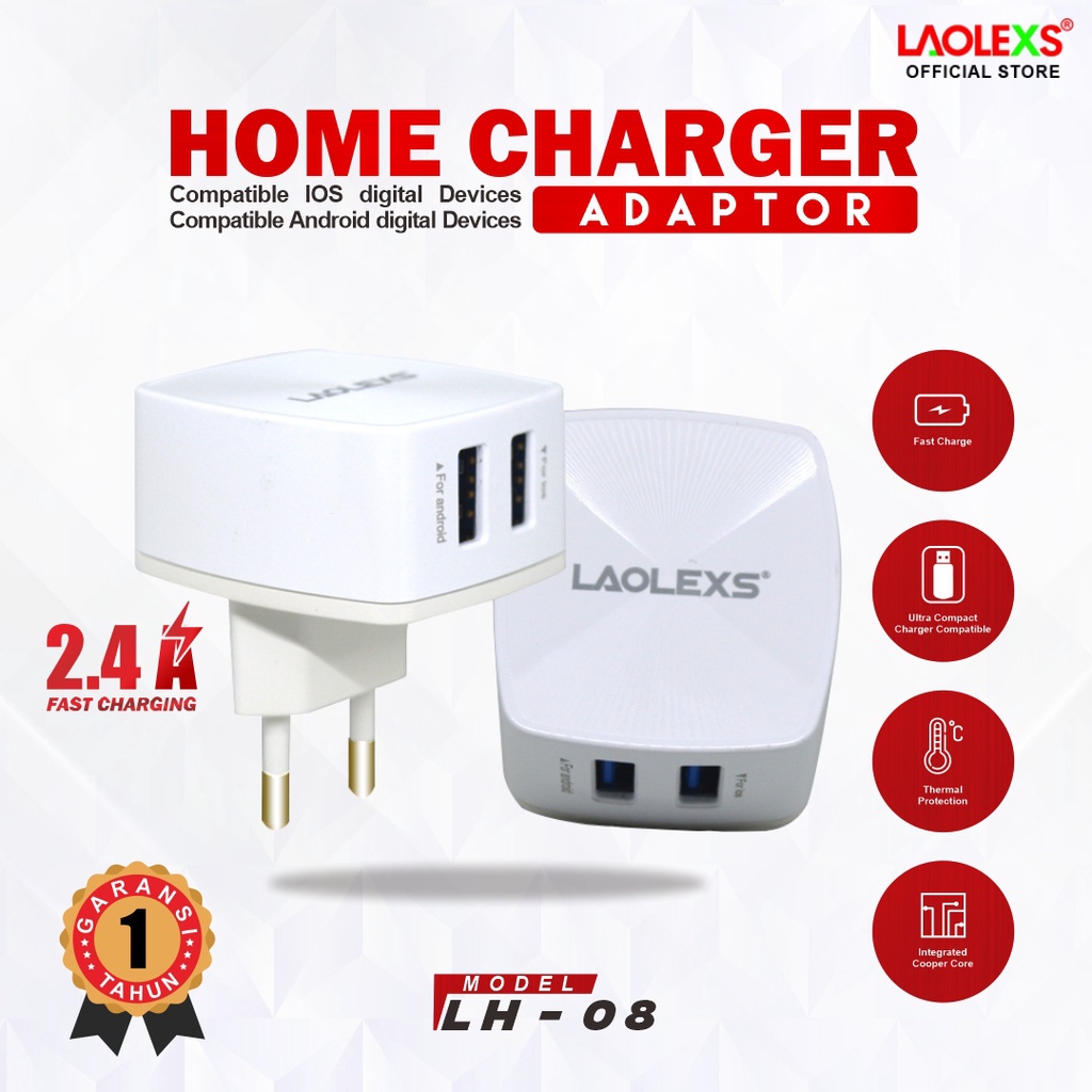 Charger 2 usb LAOLEXS LH-08 - Fast Chargingultra compatible charger