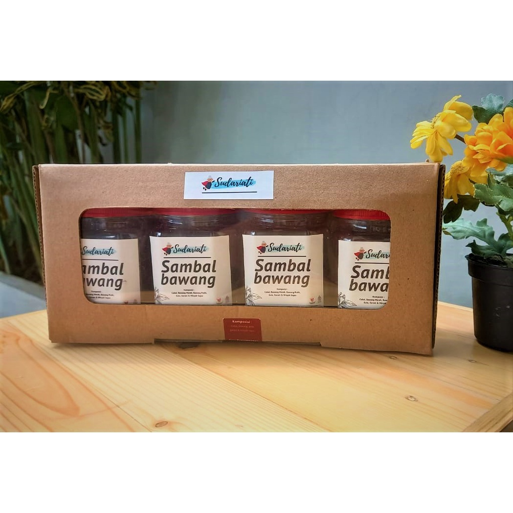 

Paket 4 Sambal Bawang Sudariati, Kemasan paket dus
