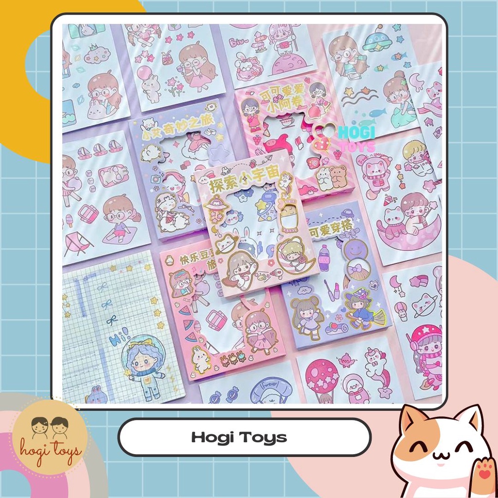 

Sticker Box Besar Isi 50 Lembar Stiker Waterproof Lucu Aestetik Gemoy