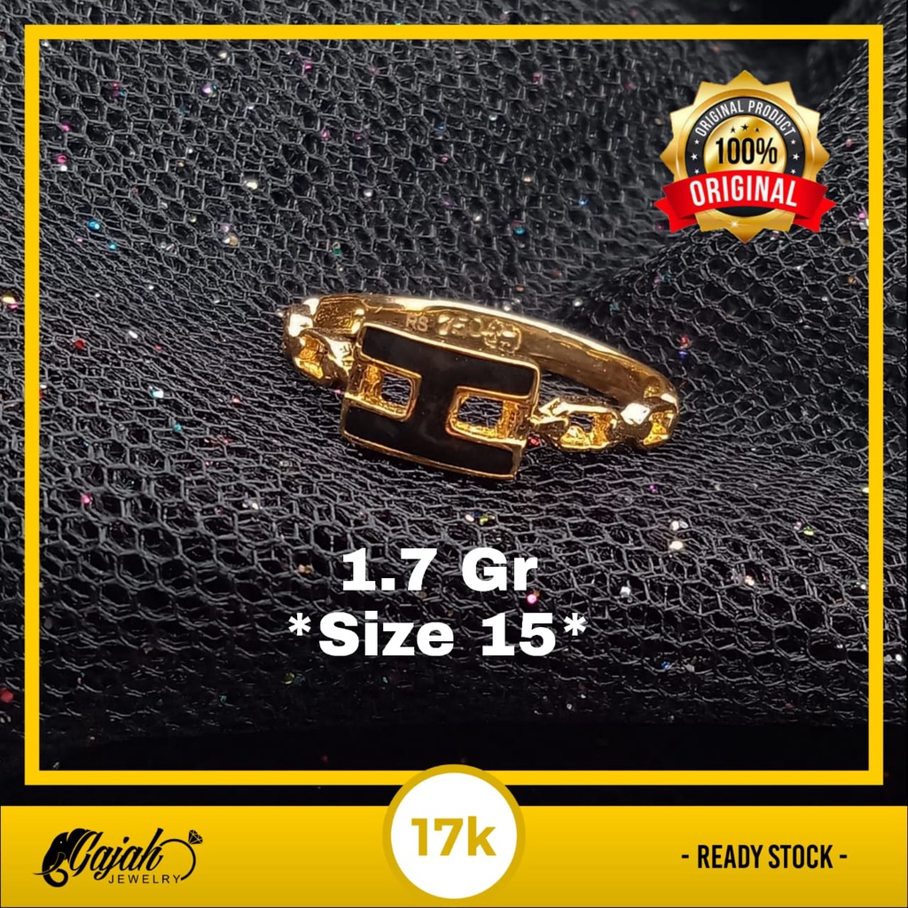 Cincin Emas 17K - 1.7 Gr Kadar 750 - 4396