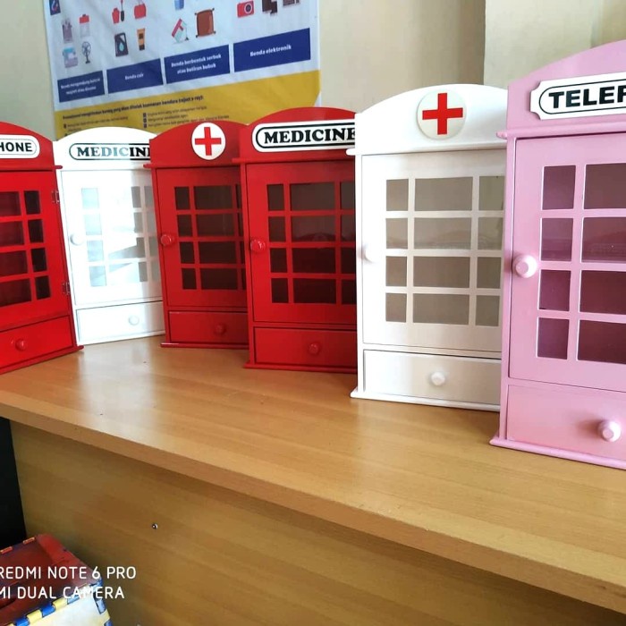 Terlaris Kotak Obat P3K Kayu London+Laci