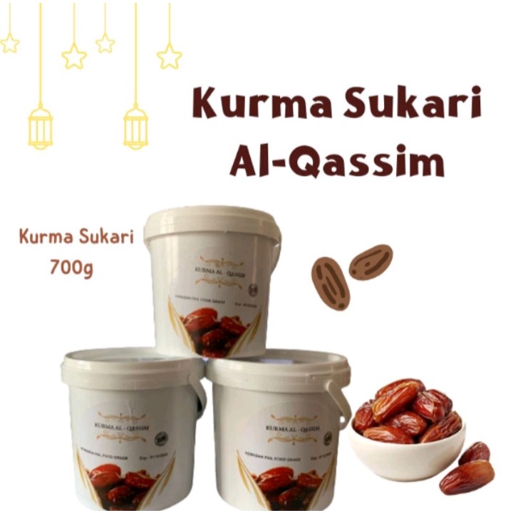 

Kurma Sukari Al- Qassim Kemasan 700gr