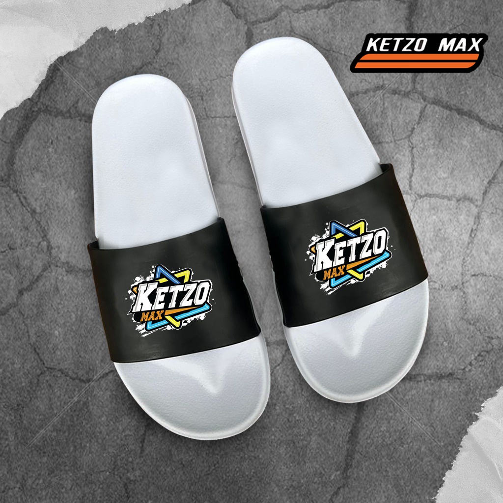 SANDAL SELOP KETZO MAX BAHAN KARET DESIGN SIMPLE(WHT)