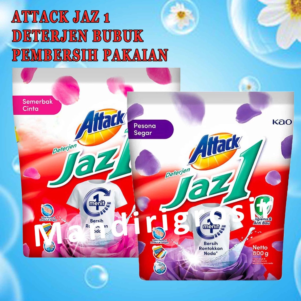 Jaz 1* Attack* Deterjen Bubuk* Deterjen* 850g