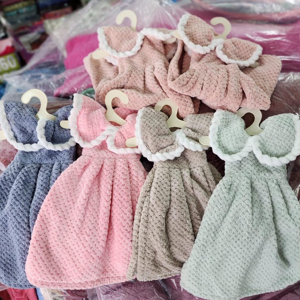 LAP TANGAN GANTUNG MODEL BAJU BAHAN LEMBUT MENYERAP AIR PREMIUM SERBET TANGAN KAIN TOPO LAP GANTUNG 