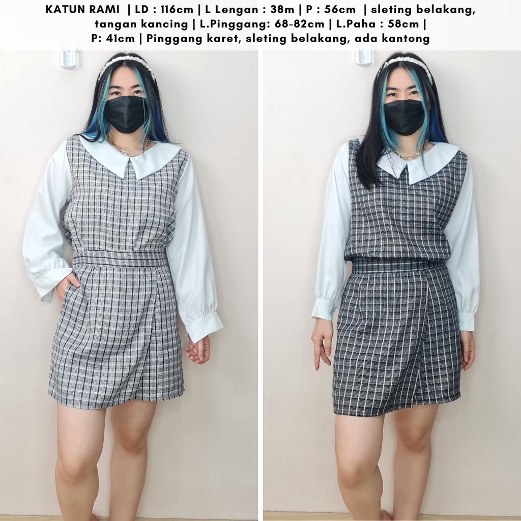 4809 queensha long sleeves skort one set