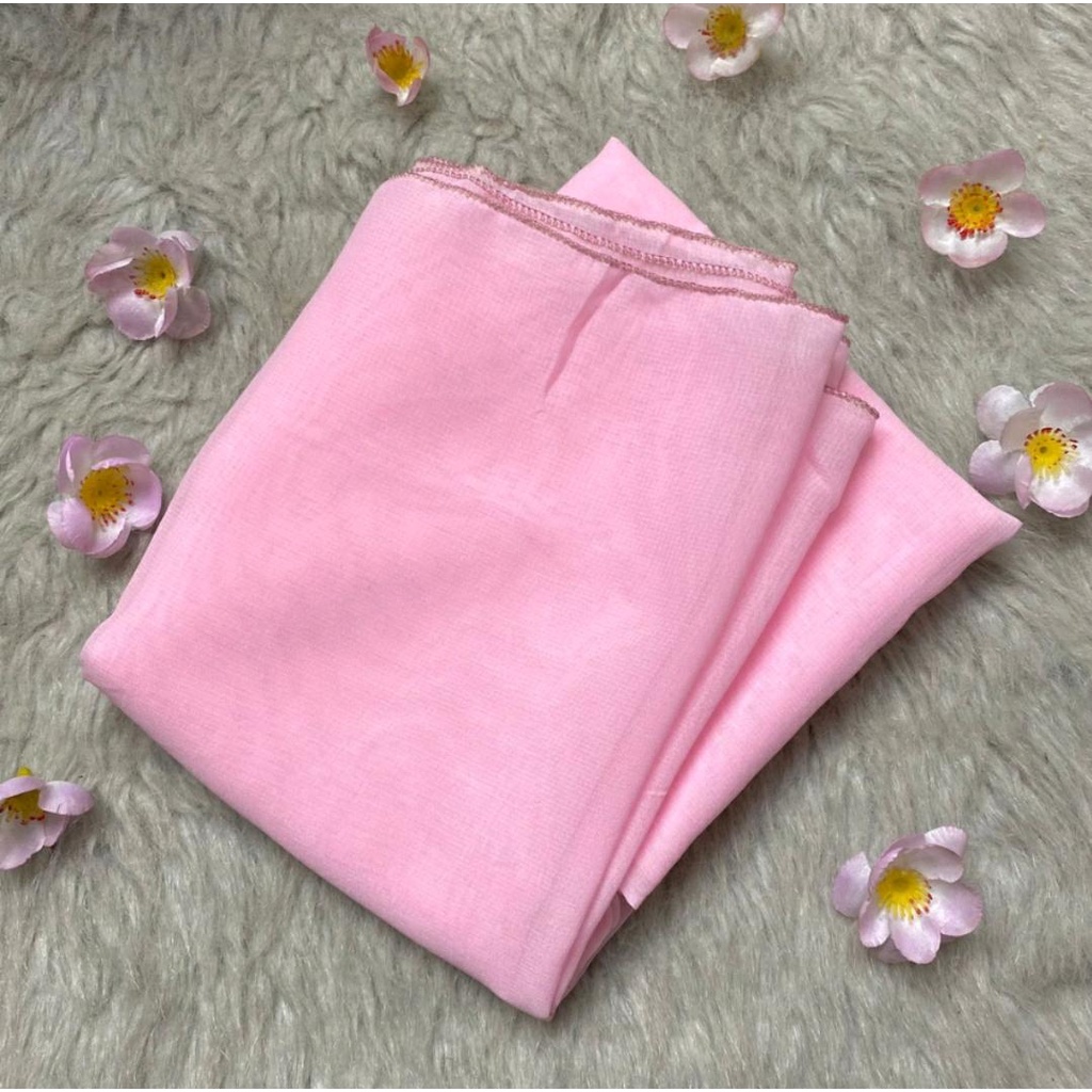 Hijab Bella Segiempat Warna Terlengkap / jilbab Segi Empat polos warna telengkap / Pink Baby kerudun