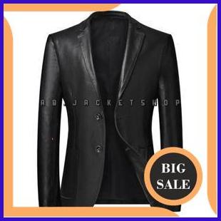 Blazer jas pria kulit asli casual modern style 1M4R23 tools