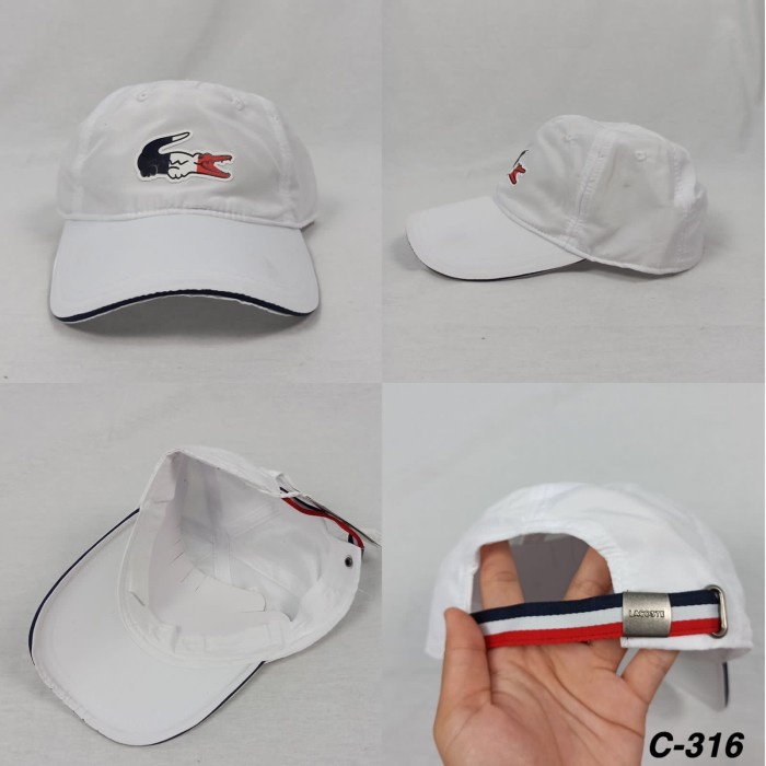 hat / c-316 topi lacoste sport white