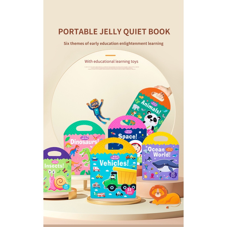 Portable Jelly Quiet Book / Mainan Puzzle / Puzzle Anak / Mainan Anak / Jigsaw Puzzle