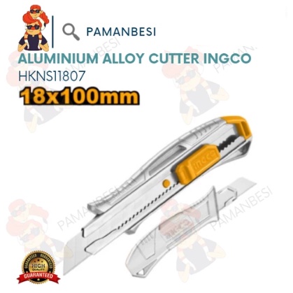 

Pisau Cutter Besar AutoLock (18mm) INGCO HKNS11807 Pemotong Kertas
