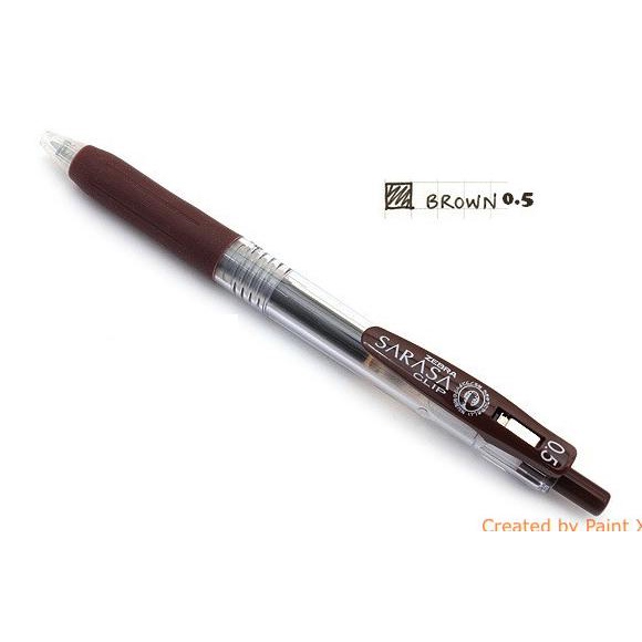 

ATK0278SR JJ15E BROWN 0.5 Pen Zebra Sarasa Clip Gel Ink warna cokelat