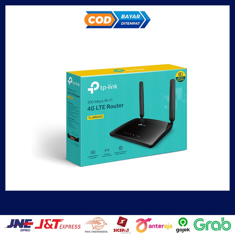 Terbaik Tp-Link TL-MR6400 Router Wifi Modem 4G LTE Unlock TEOS