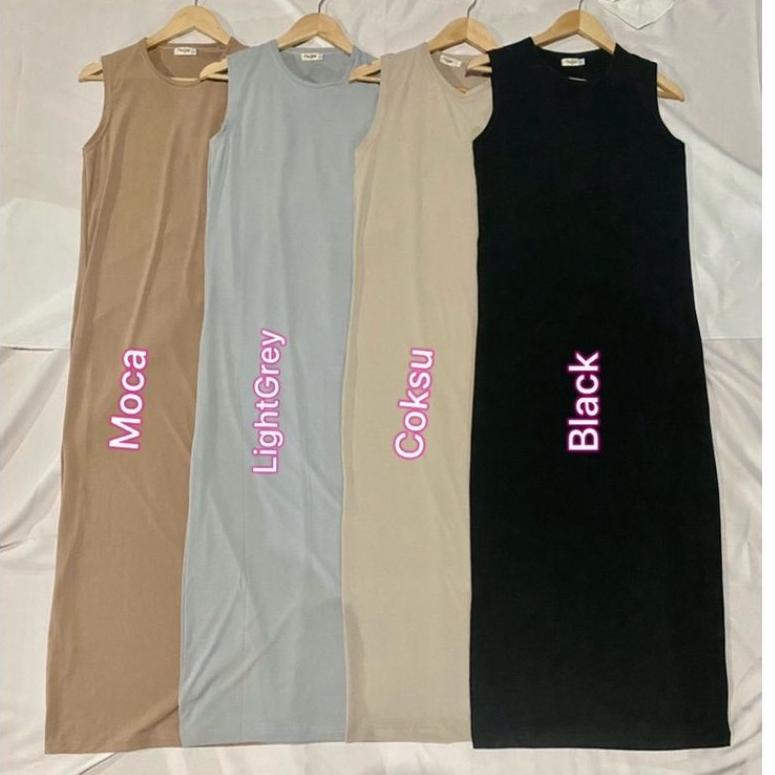 PALING LARIS Inner dress/ tanktop maxi dress viral/ inner baju panjang/ daleman dress panjang/ inner