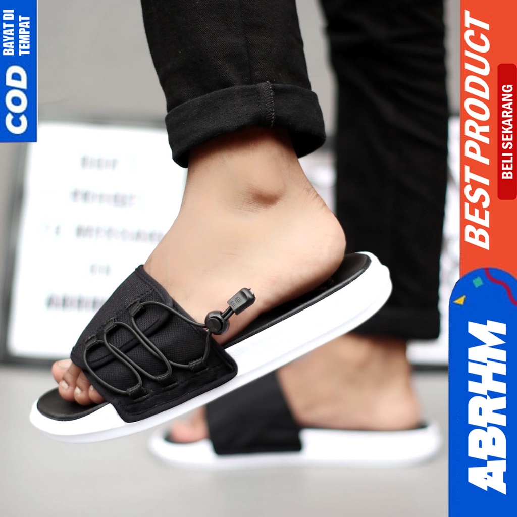 ABRHM BWO Sandal Pria Slop Distro Kekinian Terbaru