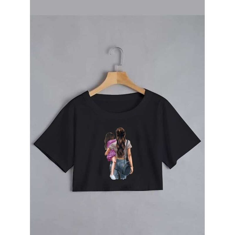 KAOS TSHIRT CROP  TOPI BESTIE DTF