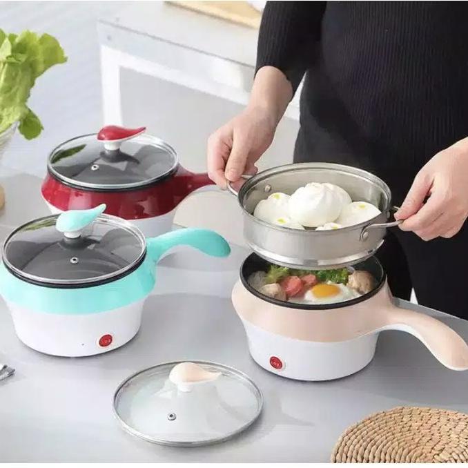 Paling Laris Panci Elektrik 18cm Lapisan Keramik / Electric Fry Pan / Multifunctional Electric Fry P