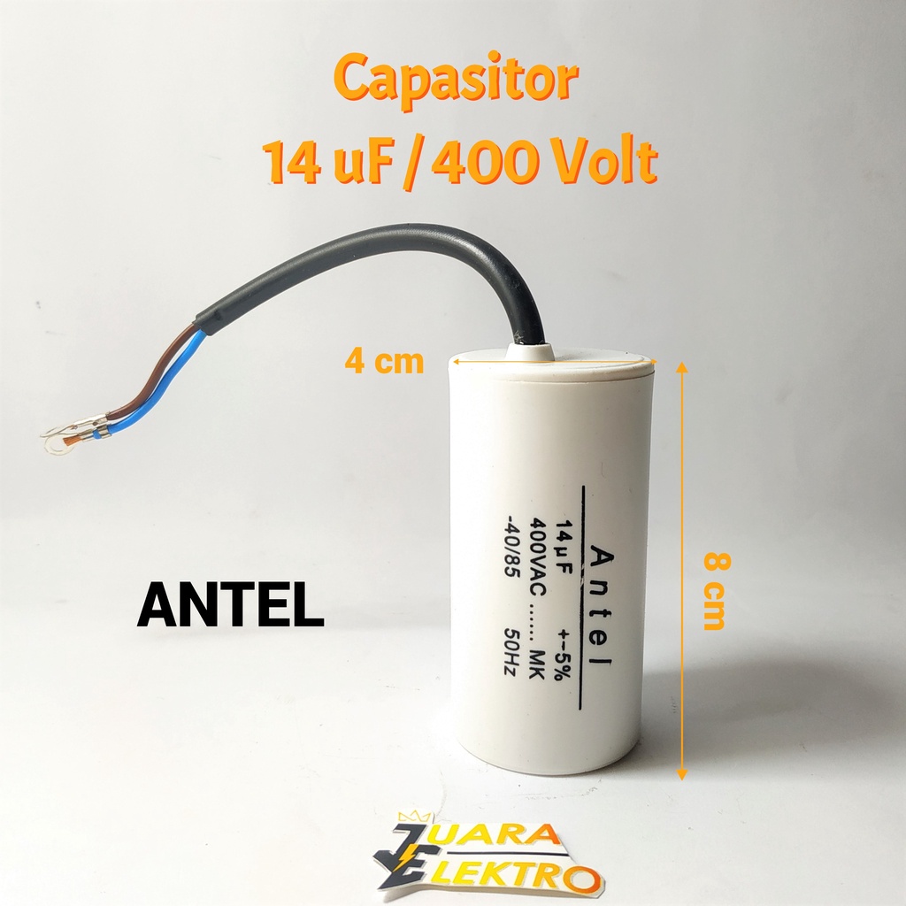 Capasitor Bulat Pompa Air 14 uF 400V | Kapasitor Bulat 14uF/400 Volt