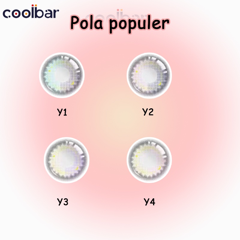 COOLBAR 1 pasang lensa kontak warna diameter 14MM softlens softlens mata softlens mata korea bulan/bintang