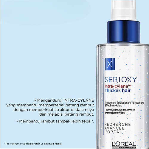 LOREAL Serioxyl Denser Density Activator &amp; Thicker Hair Serum Set - Penumbuh Perawatan Rambut Rontok Rusak Tipis