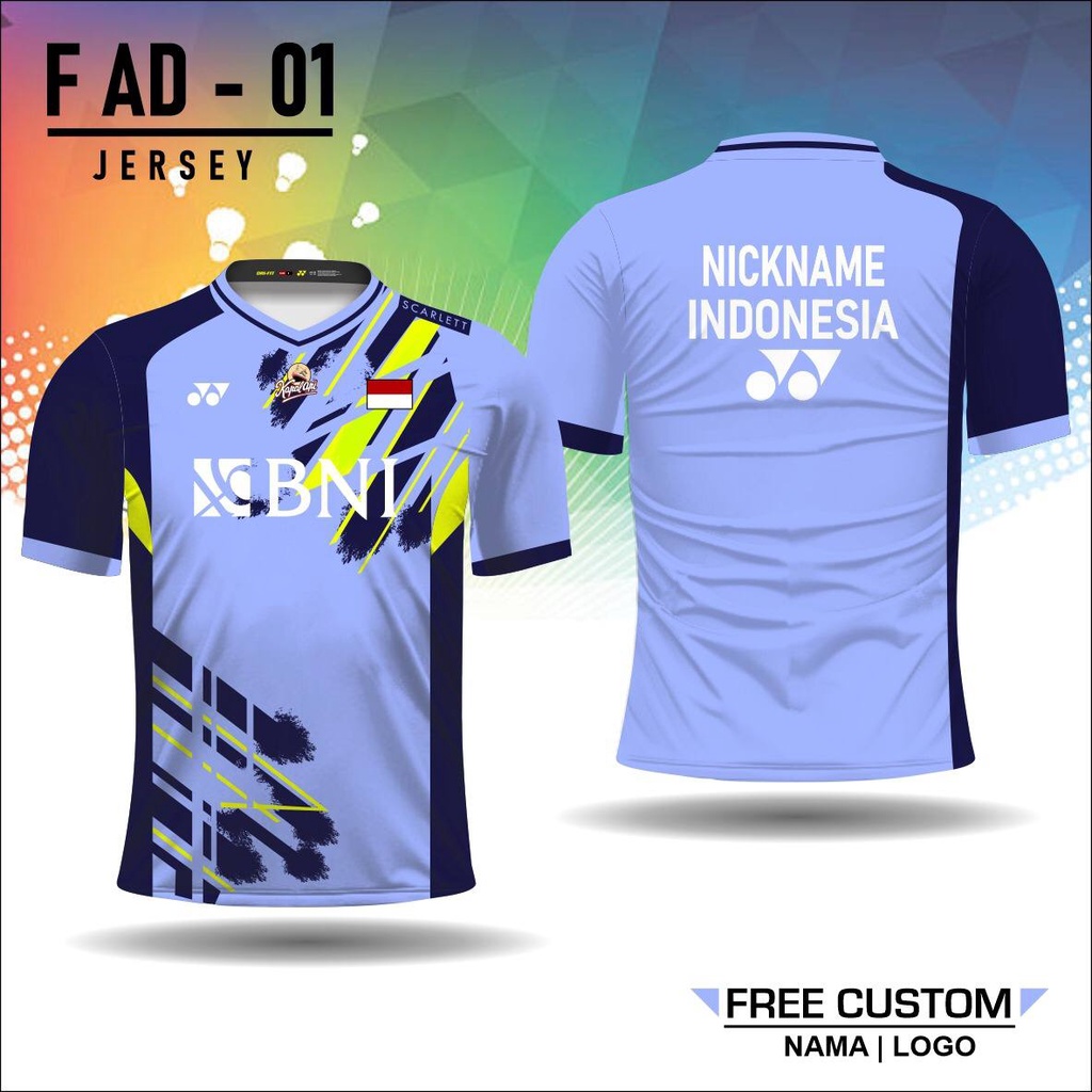 Jersey badminton kaos Yonex baju bulutangkis fajar alfian