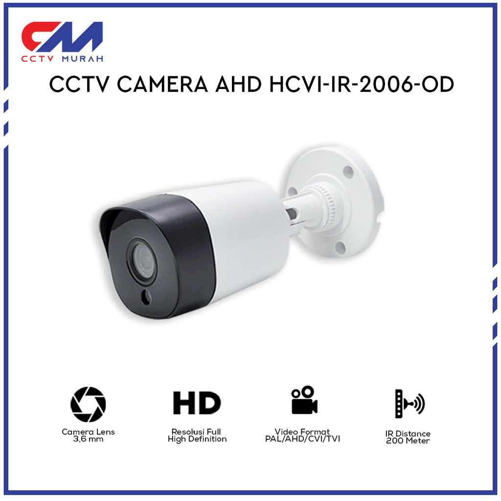 CCTV CAMERA OUTDOOR HDCVI HD-2033 2MP 4 IN 1