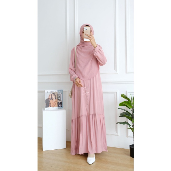 AZMEELA LISA SHAWL PASMINA OVAL MALAYSIA STYLE CRINKLE ANTI KUSUT