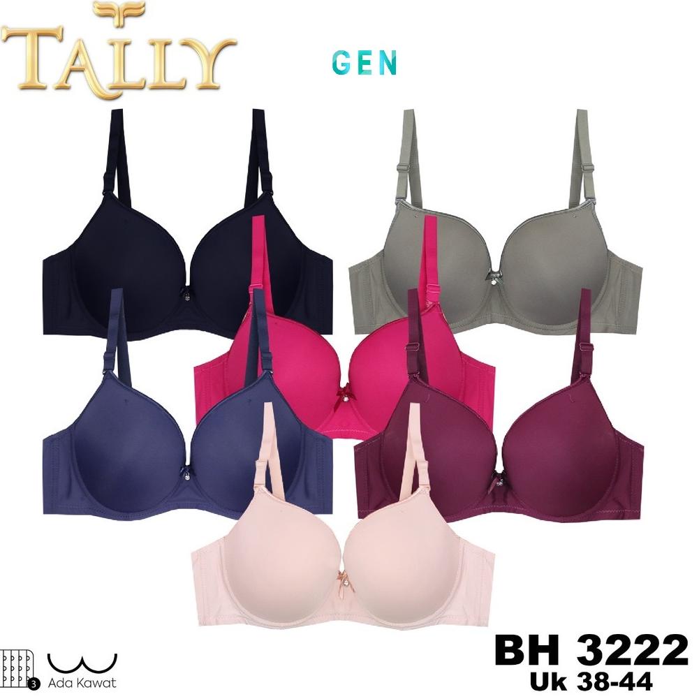 [ART. 7] BH Cup D Jumbo Berkawat kait 3 Busa Tipis size 38 40 42 44 TALLY Bra Kawat Bahan Pori Busa 
