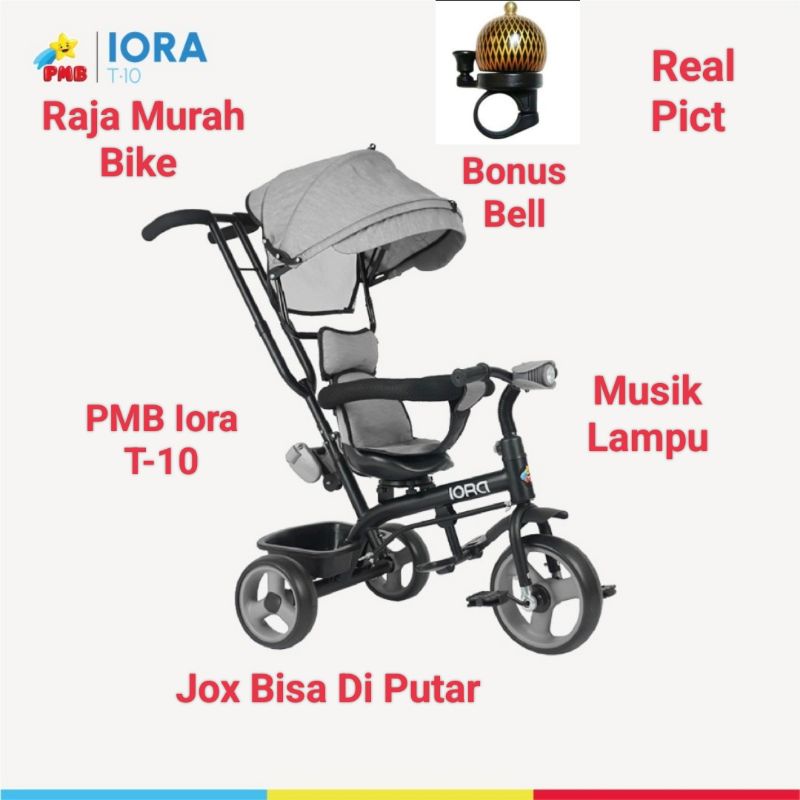 Sepeda Anak Roda Tiga Pmb Iora T-10 Sepeda Roda Tiga Iora T10 Sepeda Stroller Roda Tiga