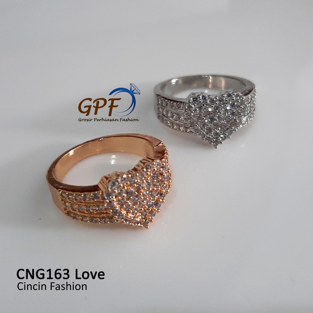 Cincin Love Mata Gold Plated Perhiasan fashion Import Premium Mewah Anti Karat cng163